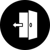 Exit Door Vector Icon Style