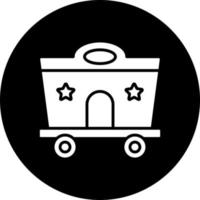 Circus Wagon Vector Icon Style