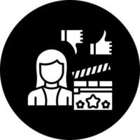 Film Critic Female Vector Icon Style