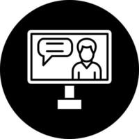 Online Counseling Vector Icon Style