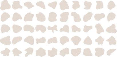 Zig Zag Organic Shapes Liquid and fluid Beige Color symbol Set 50 vector