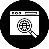 Internet investigación vector icono estilo