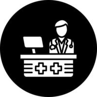 médico oficina vector icono estilo