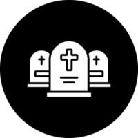 cementerio vector icono estilo