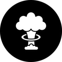 nuclear explosión vector icono estilo