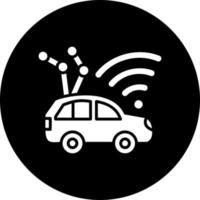 Autonomous Vehicle Vector Icon Style