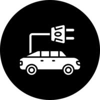 Electric Car Vector Icon Style