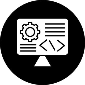 Custom Coding Vector Icon Style