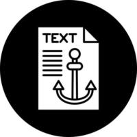 Anchor Text Vector Icon Style