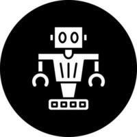 Autonomous Robot Vector Icon Style