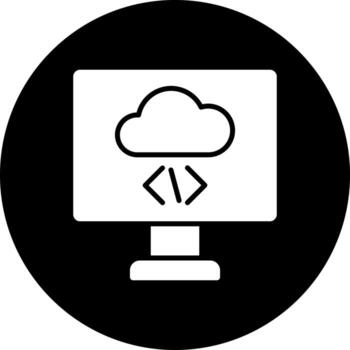 Cloud Coding Vector Icon Style