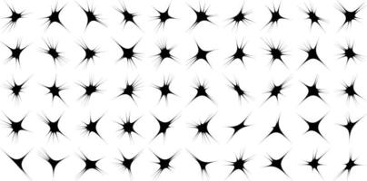 Abstract Hand drwan sparkles shape and fire flakes shape Set 50 vector