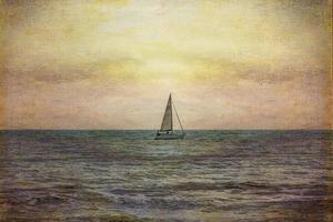 picture photography landscape white sailing boat on a calm sea photo