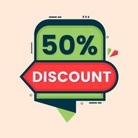 up to 50 percent discount promotion sale banner vector