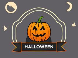 Halloween pumpkin banner background card Vector