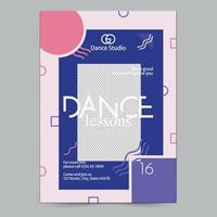 Dance Studio Lessons Template of Flyer, Instant Download, Editable Design, Pro Vector