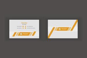 Minimal Yellow Business Card Template vector