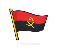 Cartoon illustration of flag of Angola vector