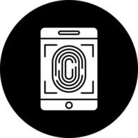 Fingerprint Scanner Vector Icon Style