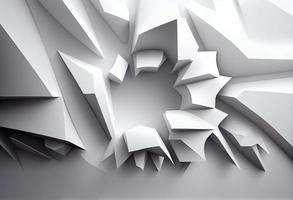 Modern white abstract shapes background. Generate Ai photo