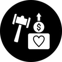 Charity Auction Vector Icon Style