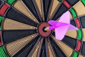 Dart in the bull's eye photo