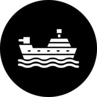 Army Ship Vector Icon Style