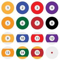 Set of billiard balls vector