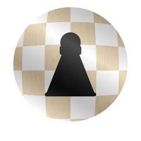 Icon chess king vector