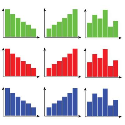 Set of diagram color flat