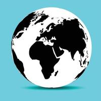 Globe map icon vector