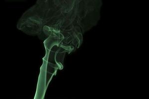 Swirling abstract green smoke photo