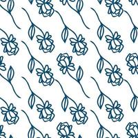 A pattern of flowers on a white background. vector
