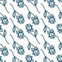 A pattern of flowers on a white background. vector