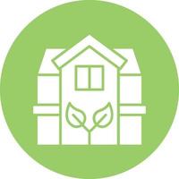 vector diseño eco casa icono estilo