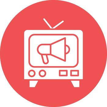vector diseño televisión comercial icono estilo