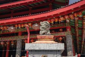 Traditional chinese guardian gate statute on the chinese temples when chinese new years. The photo is suitable to use for chinese new year, lunar new year background and content media.