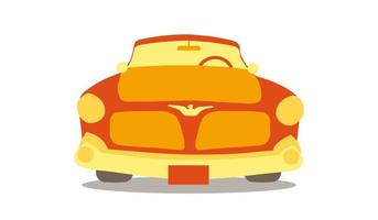 Retro car icon. Cartoon illustration of retro car vector icon for web design
