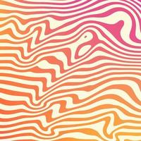 wavy trippy pattern in psychedelic colors. Abstract vector swirl background. 1970 Aesthetic textures with smooth waves