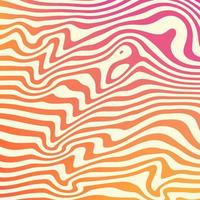 wavy trippy pattern in psychedelic colors. Abstract vector swirl background. 1970 Aesthetic textures with smooth waves