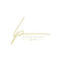 Letter IP Signature Logo Template Vector