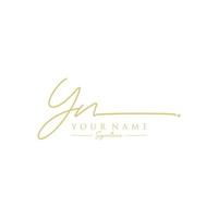 Letter GN Signature Logo Template Vector