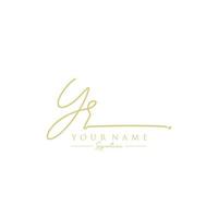 Letter GR Signature Logo Template Vector