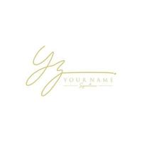 Letter GZ Signature Logo Template Vector