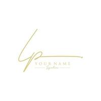 Letter LP Signature Logo Template Vector