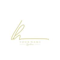 Letter IH Signature Logo Template Vector