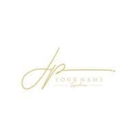 Letter JP Signature Logo Template Vector