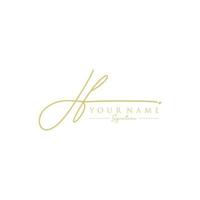 Letter JF Signature Logo Template Vector