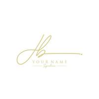 Letter JB Signature Logo Template Vector