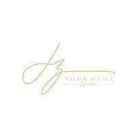 Letter JZ Signature Logo Template Vector